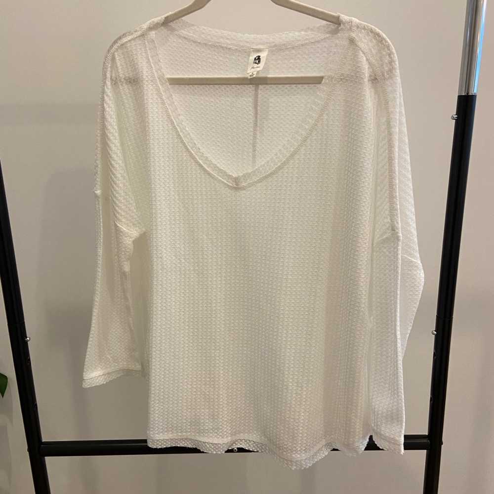White knit top